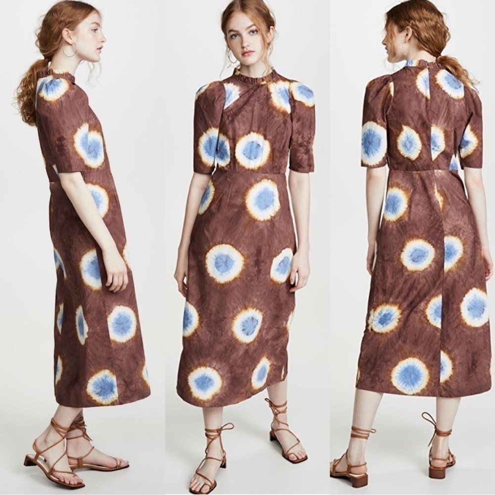 SEA New York Tie Dye Midi Dress Size 4
NWT Brown Puff Sleeve Cotton Mock Neck - Picture 3 of 16